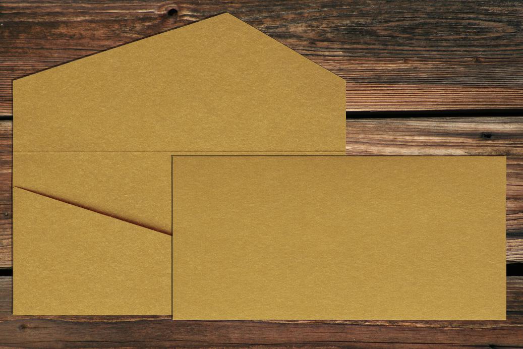 Geschenkkarte DL 110x220 mm Gold 250 g/qm